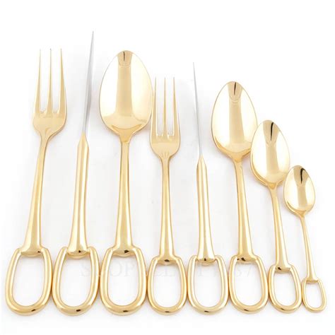 hermes gold flatware|Hermes dishes for sale.